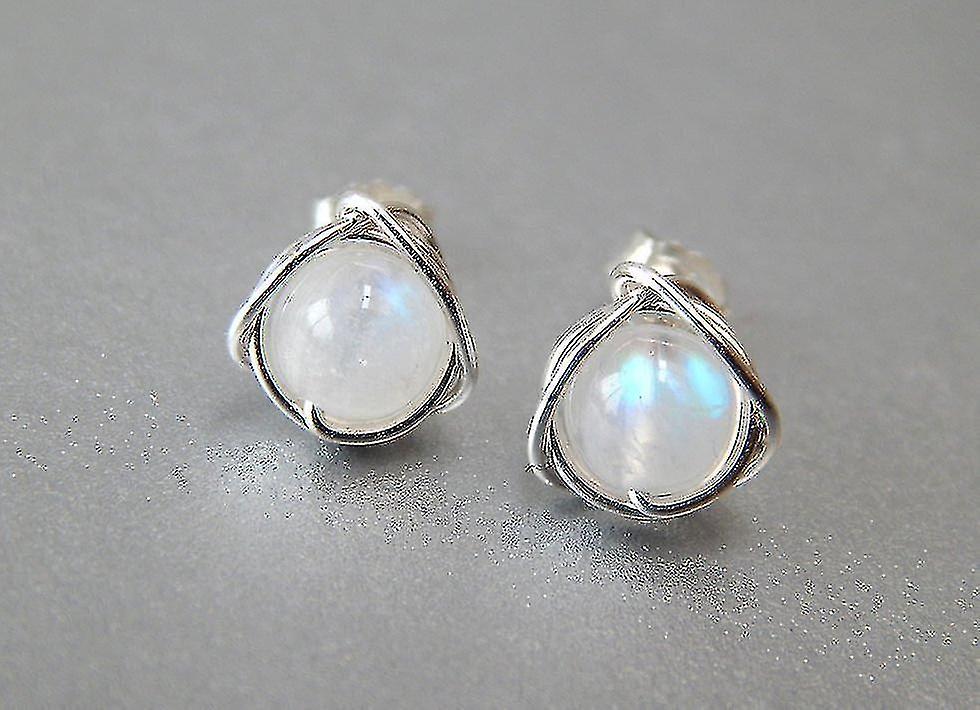 Månestein øredobber temperament minimalistisk vind hypoallergen stein øredobber for kvinners smykker