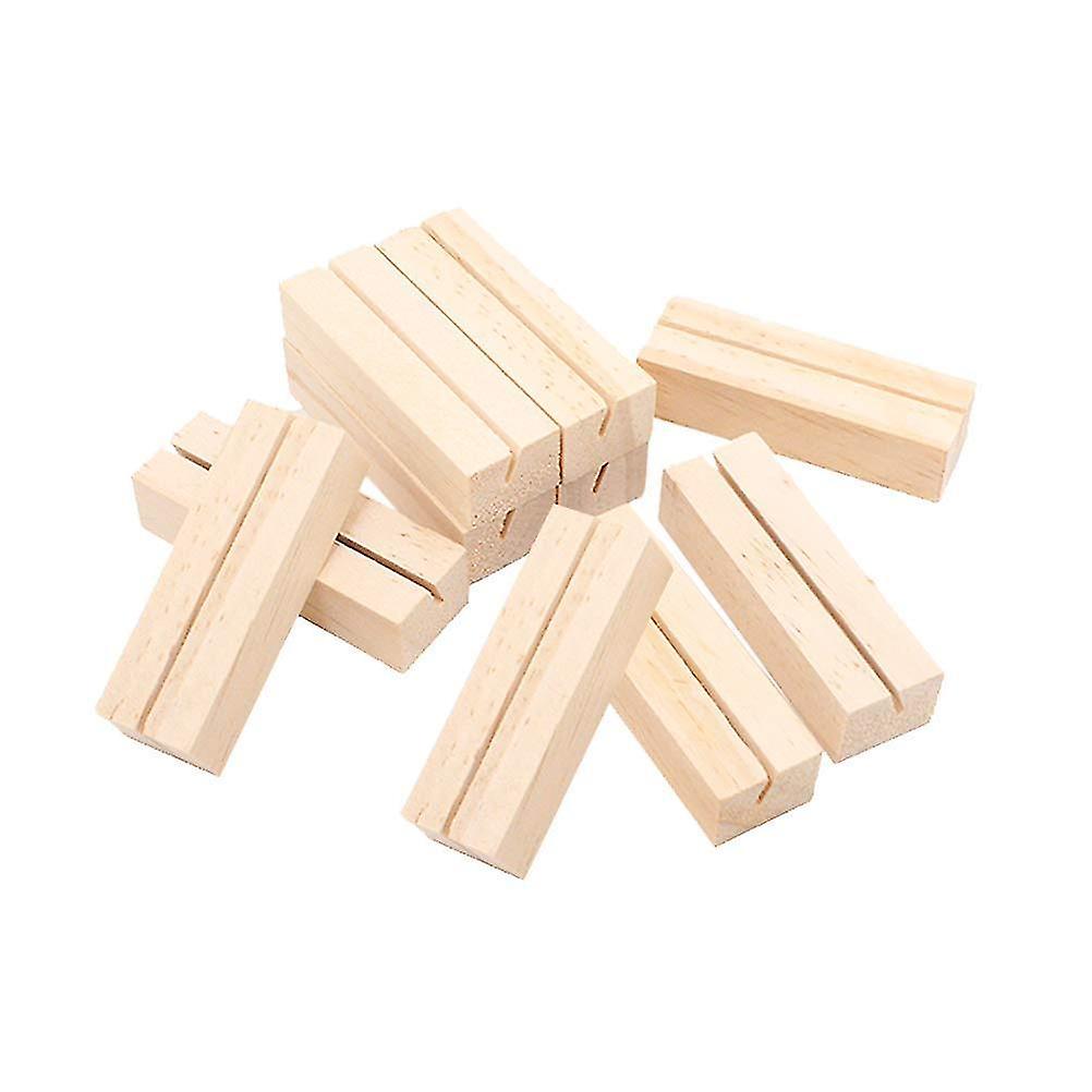 10 Pcs Wooden Card Holders Vintage Wooden Card Holders Table Number Place Card Holders Wedding Recta