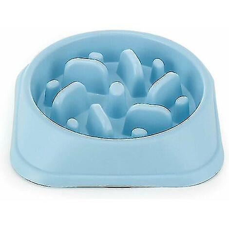 Anti Glutton Dog Bowl Slow Feeding Bowl With Non-slip Base,prolong Feeding Time To Prevent Various Diseases Caused By Fast Feeding (blue)