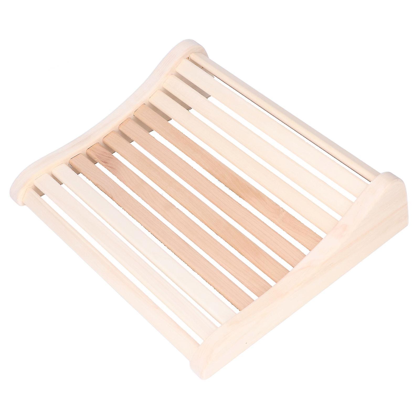 Sauna Cushion Pain Relief Practical Relaxing Comfortable Ergonomic Design Wooden Back Bolster