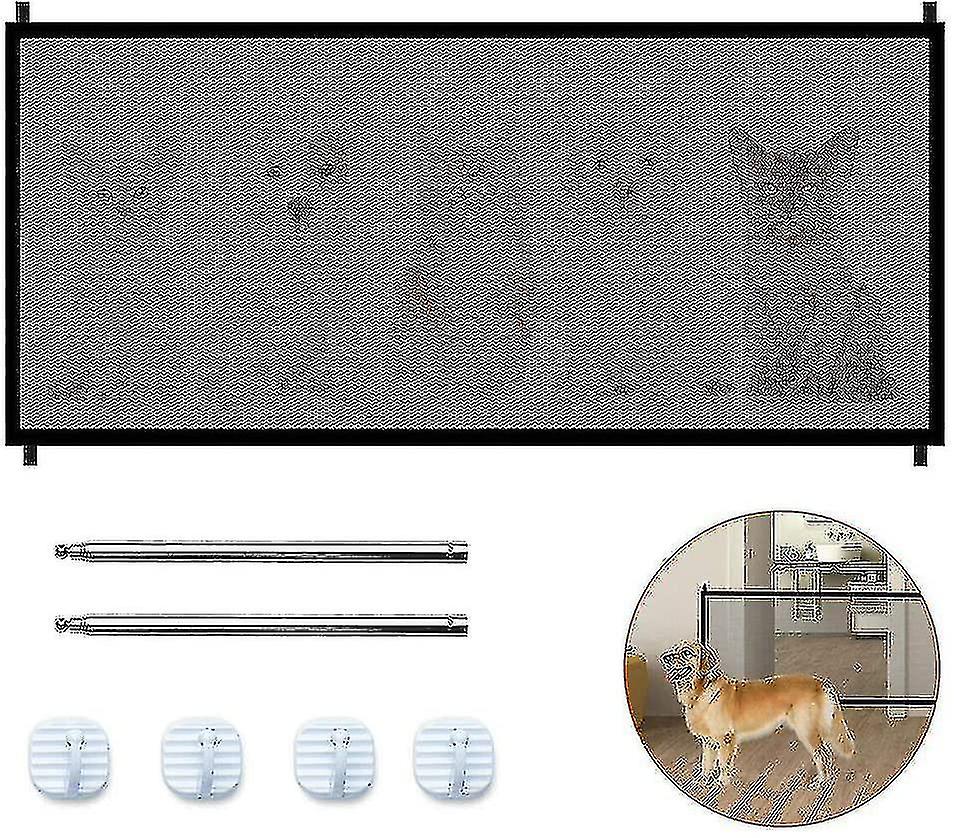 Magic Gate For Dogs, Mesh Dog Gate,pet Isolation Fence, Dog Barrier Fence,pet Fences Net