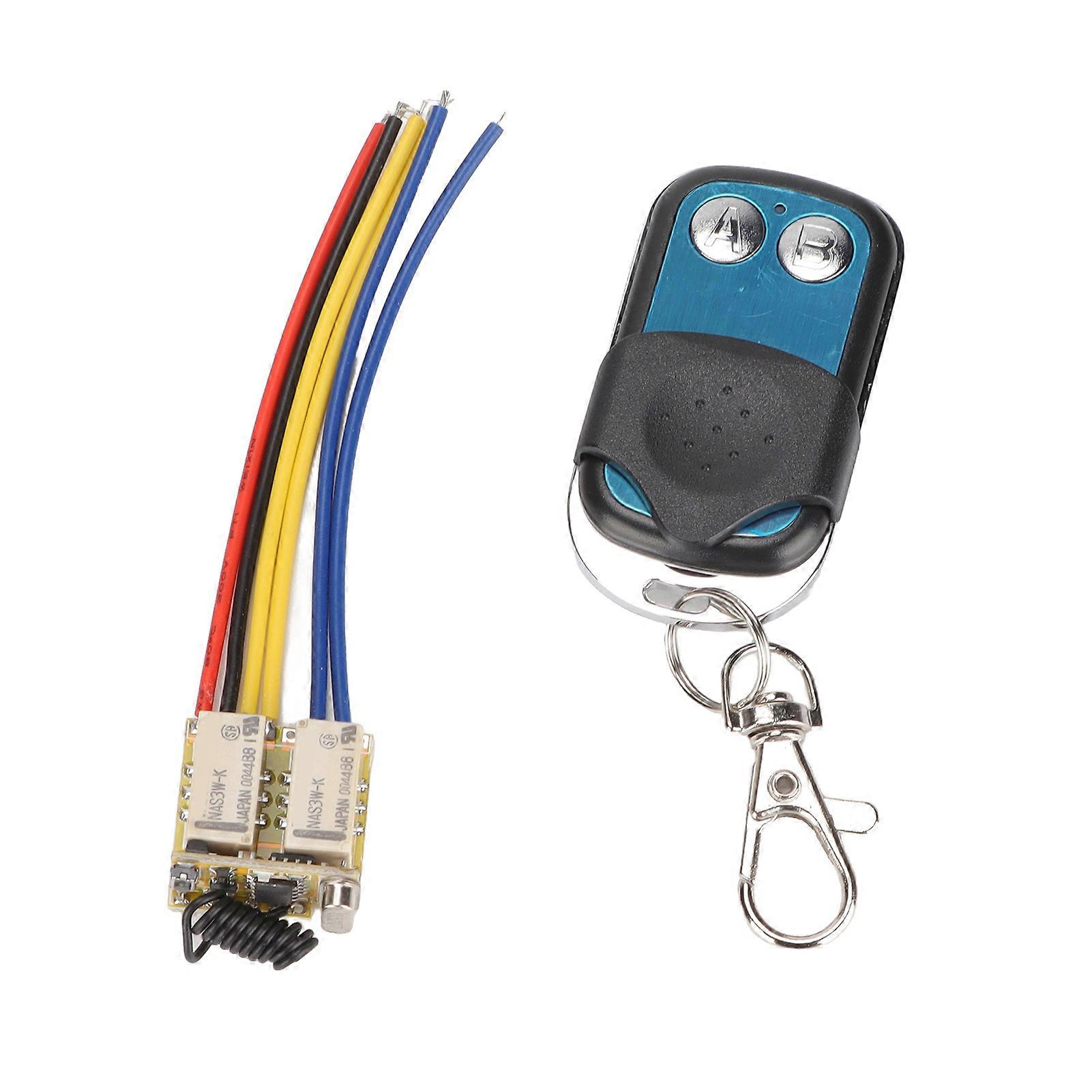 2 Channel 433MHz DC3.7-12V Mini RF Relay Wireless Transmitter and Receiver for Home
