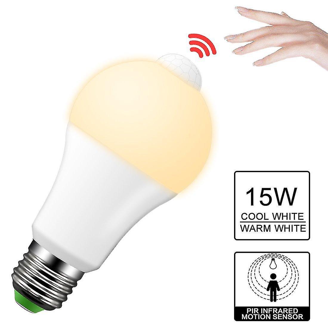Flood Spot Lights Led Pir Motion Sensor Light Bulb 15w E27 Auto On/off Led Sensor Bulbs Es E27 Edison Screw 150w