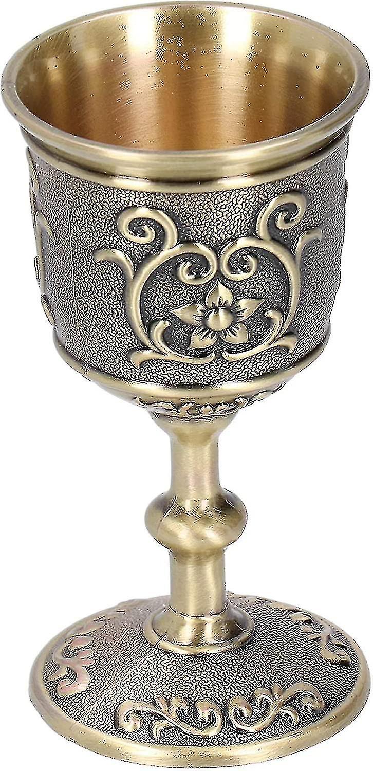 Chalice Goblet, Exquisite Wine Goblet - Decorative Bronze Practical Whiskey Glass for Wine (Large) - Ayane