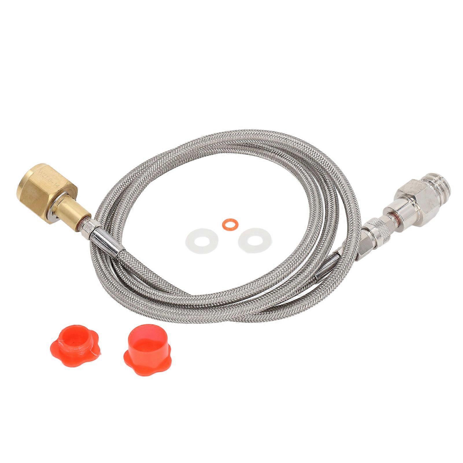 1500psi Soda Refill Adapter, Rustproof CO2 Cylinder Cartridge, W21.8-14 to TR21-4 Fill Tank Connector
