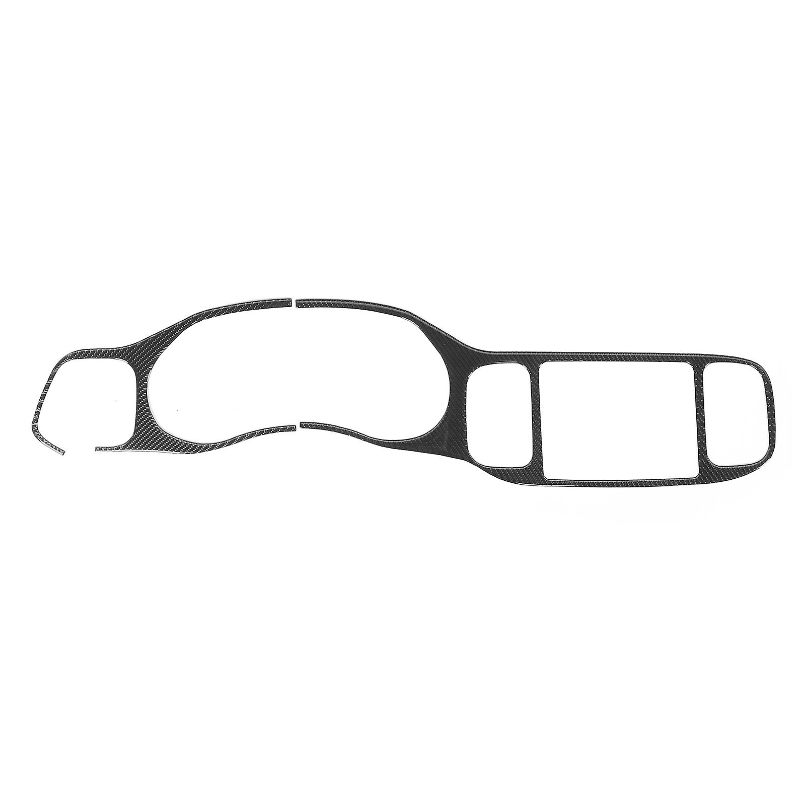 2Pcs Console Console Dashboard Trim Radio Navigation Trim Carbon Fiber Fit for Dodge Charger 11‑14