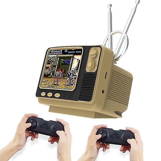 Retro Video Tv Game Console With Time Clock Function And 2.4g Double Wireless-controller Built-in 108 Games For Ps1/n64