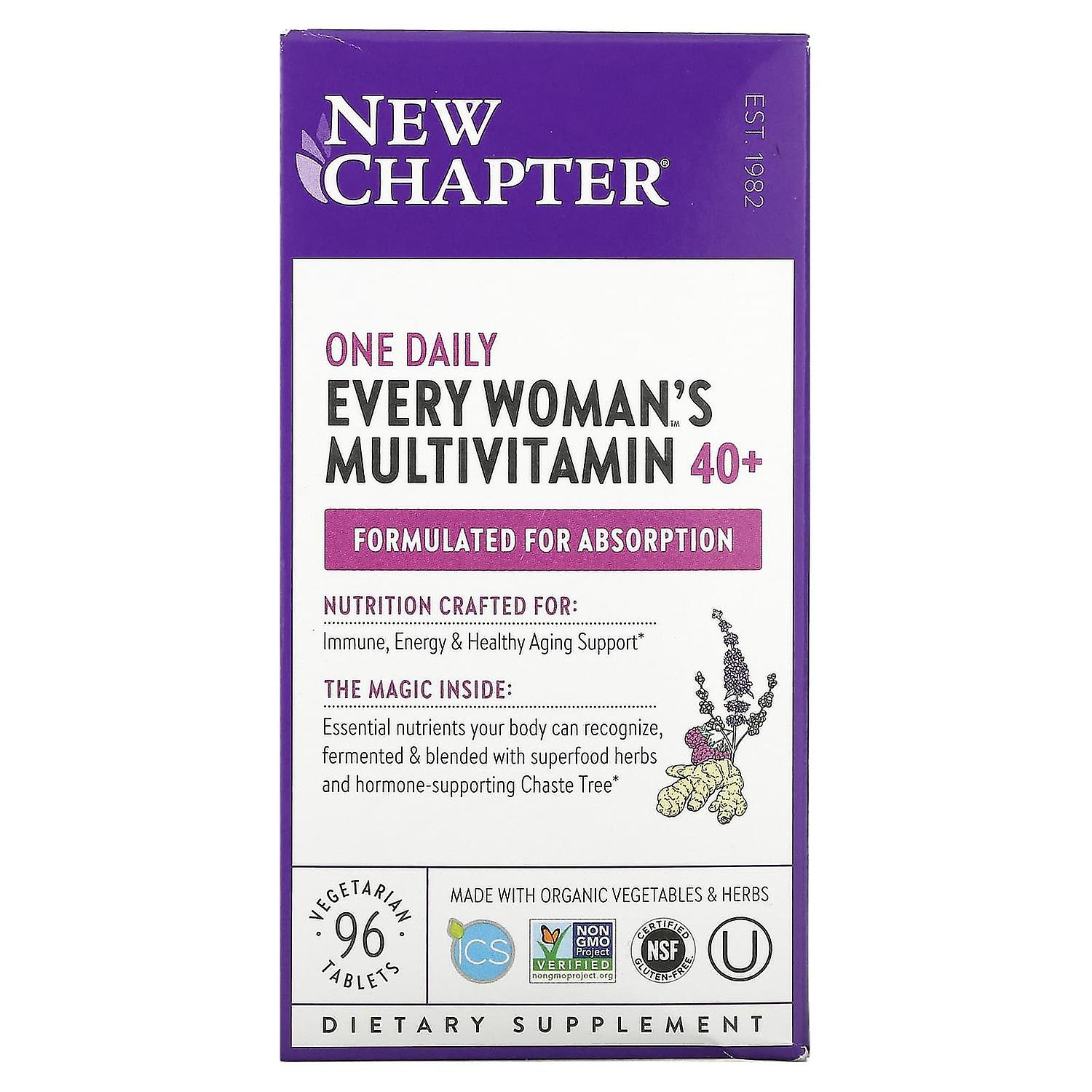 New Chapter, Every Woman's One Daily 40+ Multivitamin, 96 Vegetarian Tablets