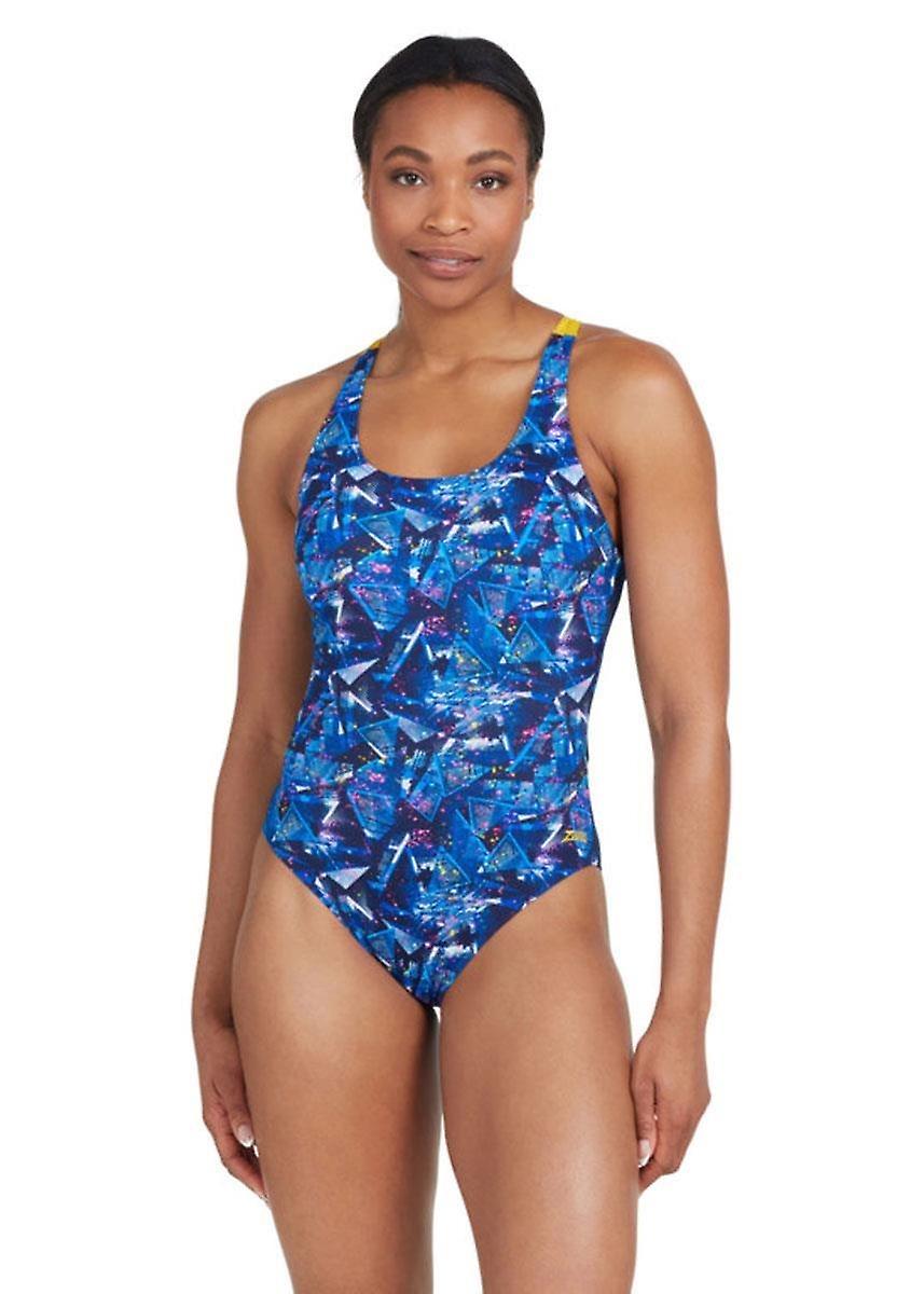 Zoggs Actionback badedragt - Catalyst Print - Piger