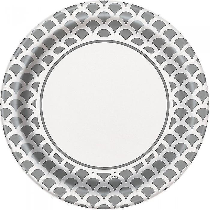 Einzigartige Party-Jakobsmuschel-Einwegteller (8er-Pack)