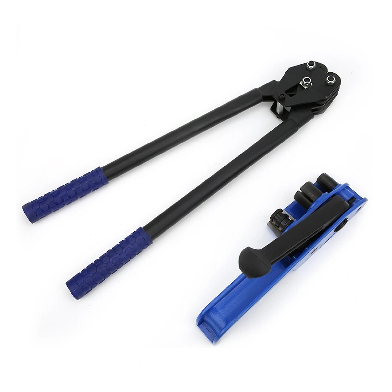 Plastic Steel PET Strap Manual Tensioner Cutter Heavy Duty Buckle Crimper Pliers for Paper Aluminum