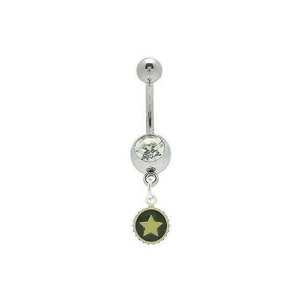 スターダングル宝石へそリングおへそリング14g