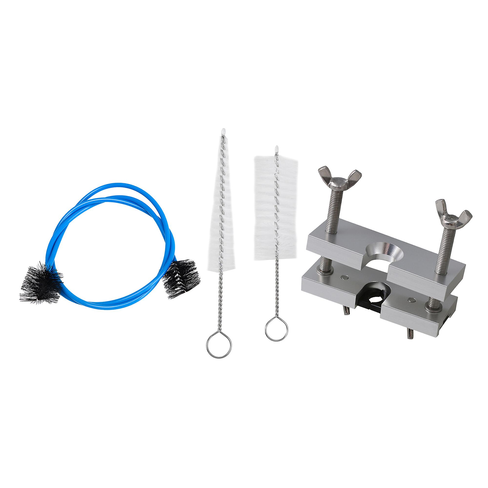 Trumpet Mouthpiece Puller Silver and Flexible Mouthpiece Brushes Blue