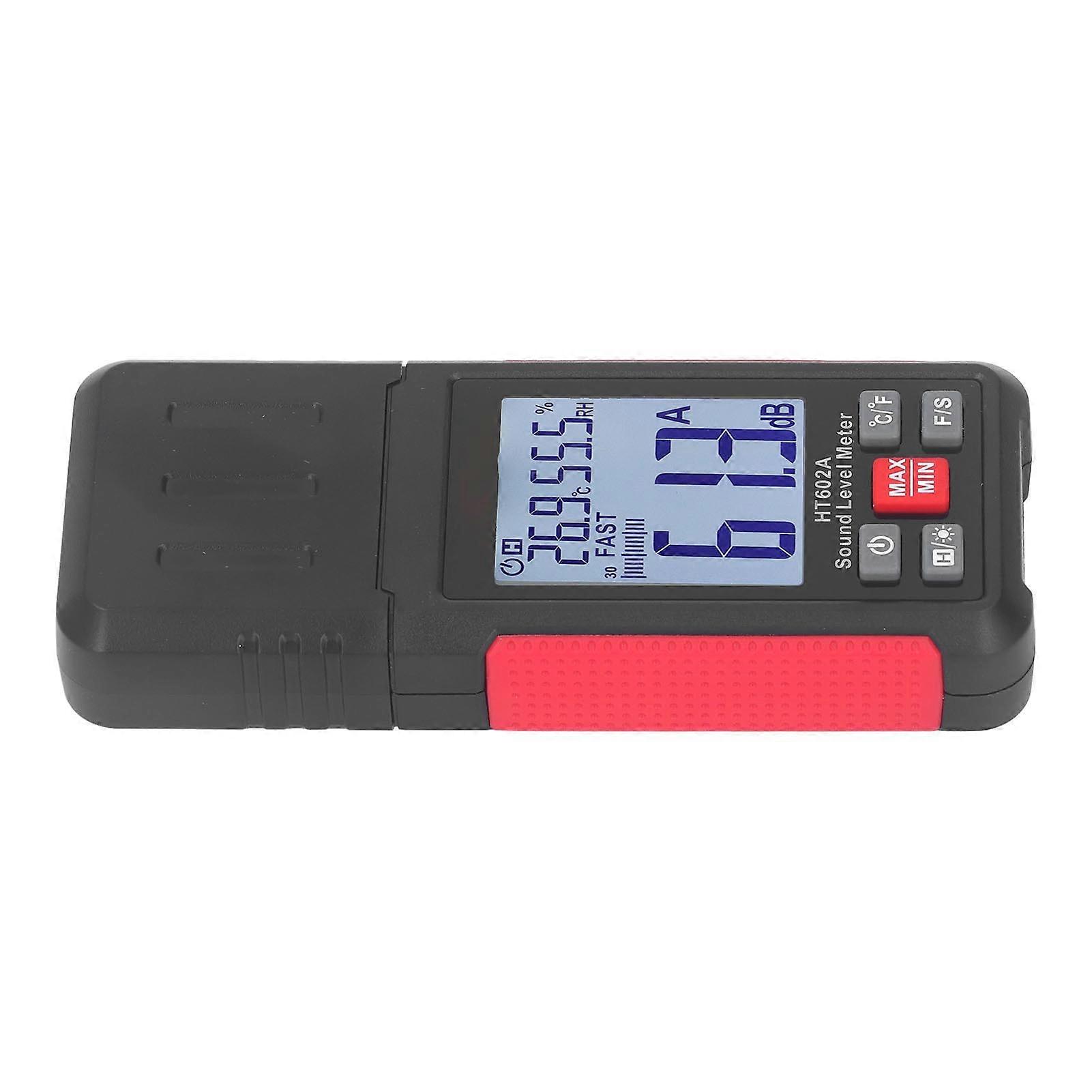 Digital Sound Level Meter 30-130dB with Temp & Humidity LCD