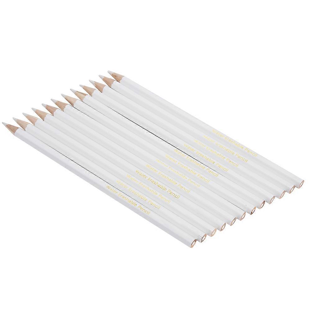 12PCS Water Soluble Pencil White Sewing Marking Pencil Dressmaker Practical Tool