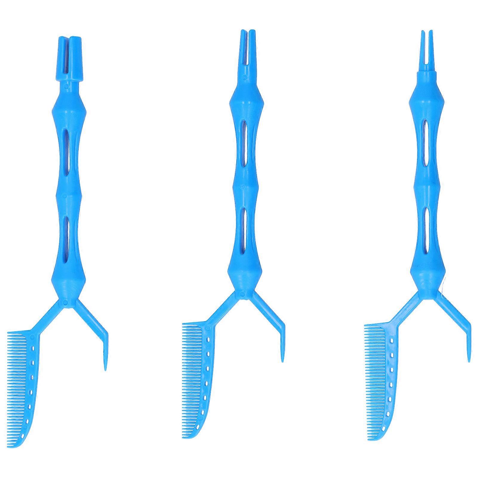 Barber Shop Hair Perm Comb Hair Positioning Perming Dyeing Comb Styling Tool Setgray