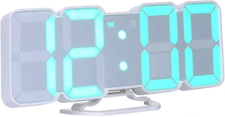 3D LED Wall Clock Sveglia digitale elettronica USB Wireless RGB Display Sveglia Tempo / Temperatu