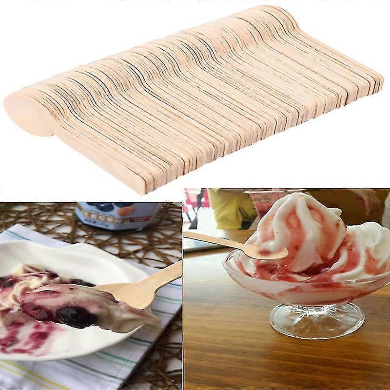 100/200 db mini fagylalt kanál fa eldobható fa desszert gombóc