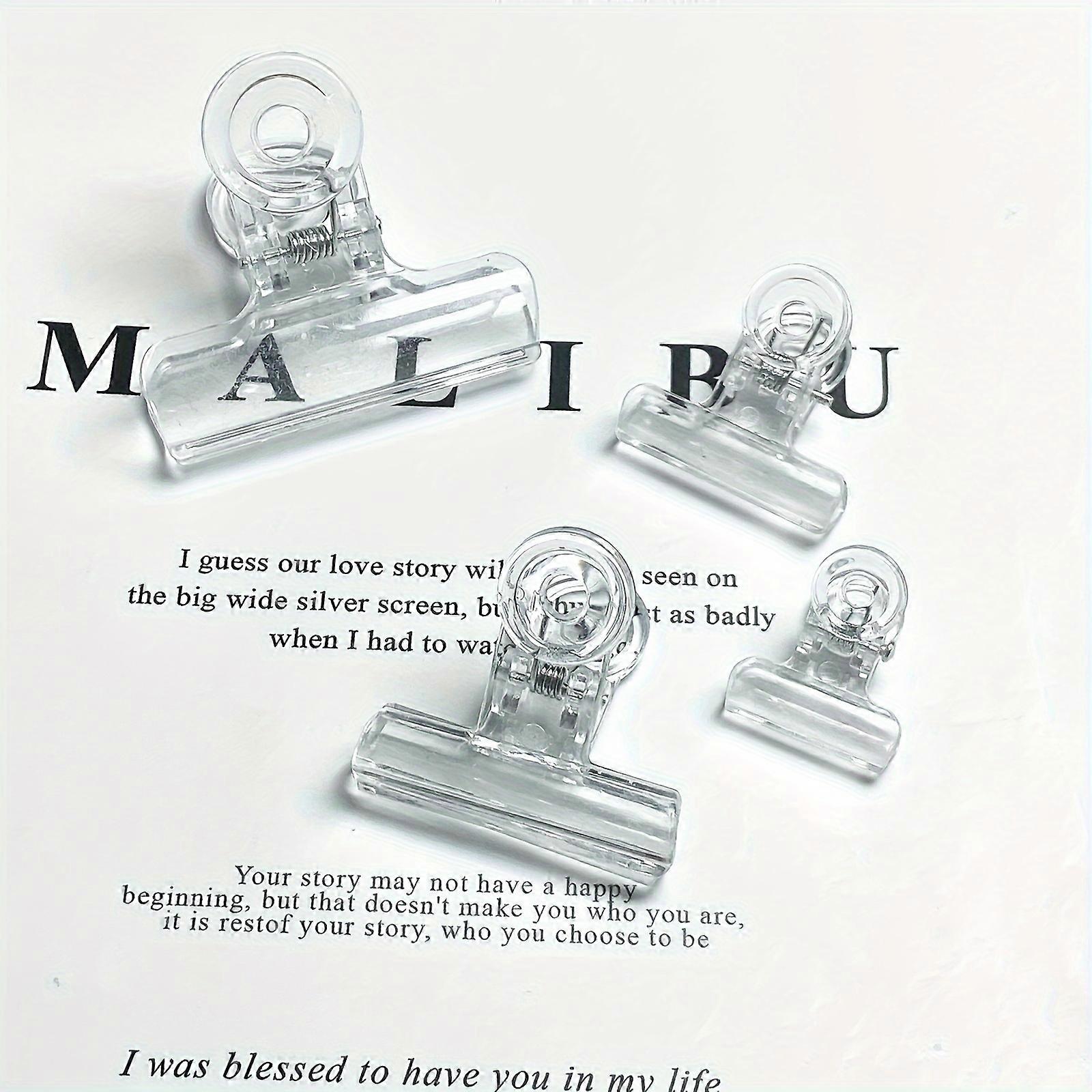 10pcsプラスチックブルドッグクリップアソートサイズ、ユーティリティペーパークランプ、家庭用ヒンジクリップ、オフィス用、チップクリップ、バッグクリップ、フードクリップ