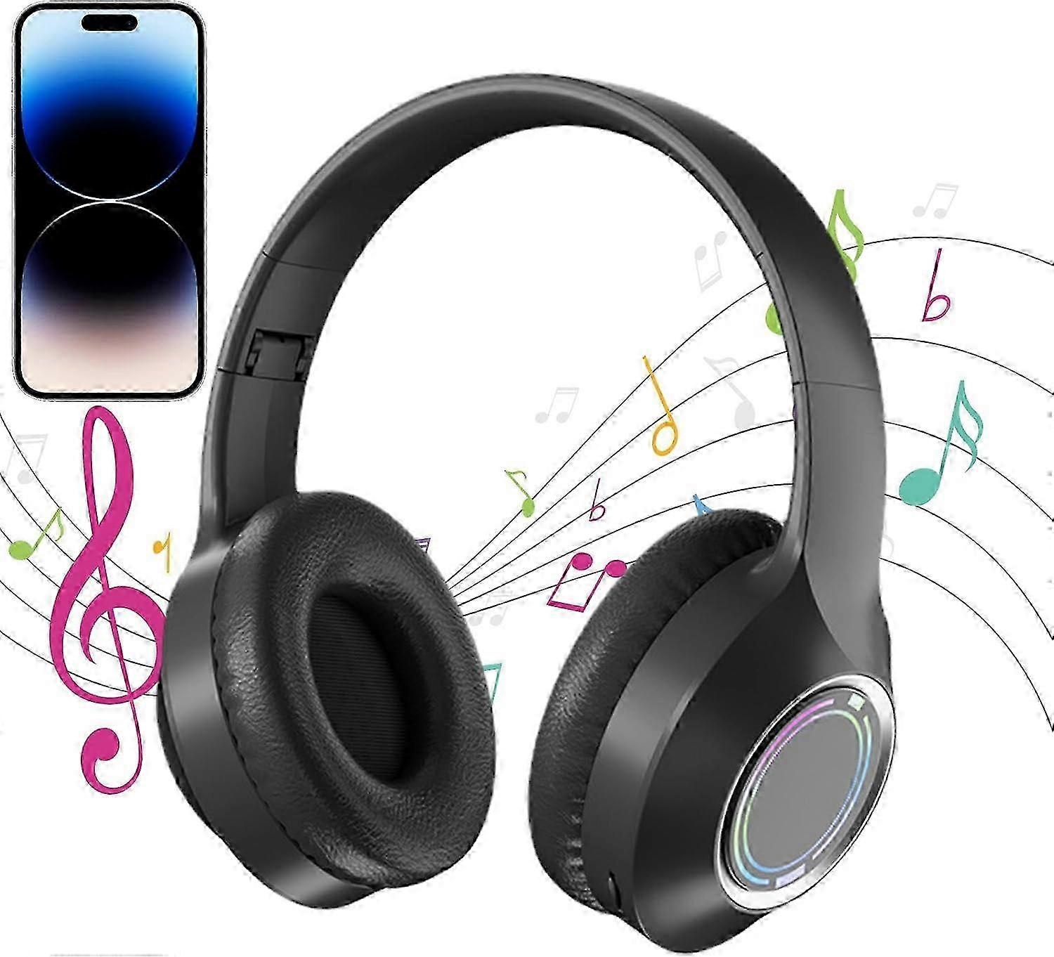 Foldable Wireless Headset | Lightweight Wireless Headset | Soft Earmuffs with