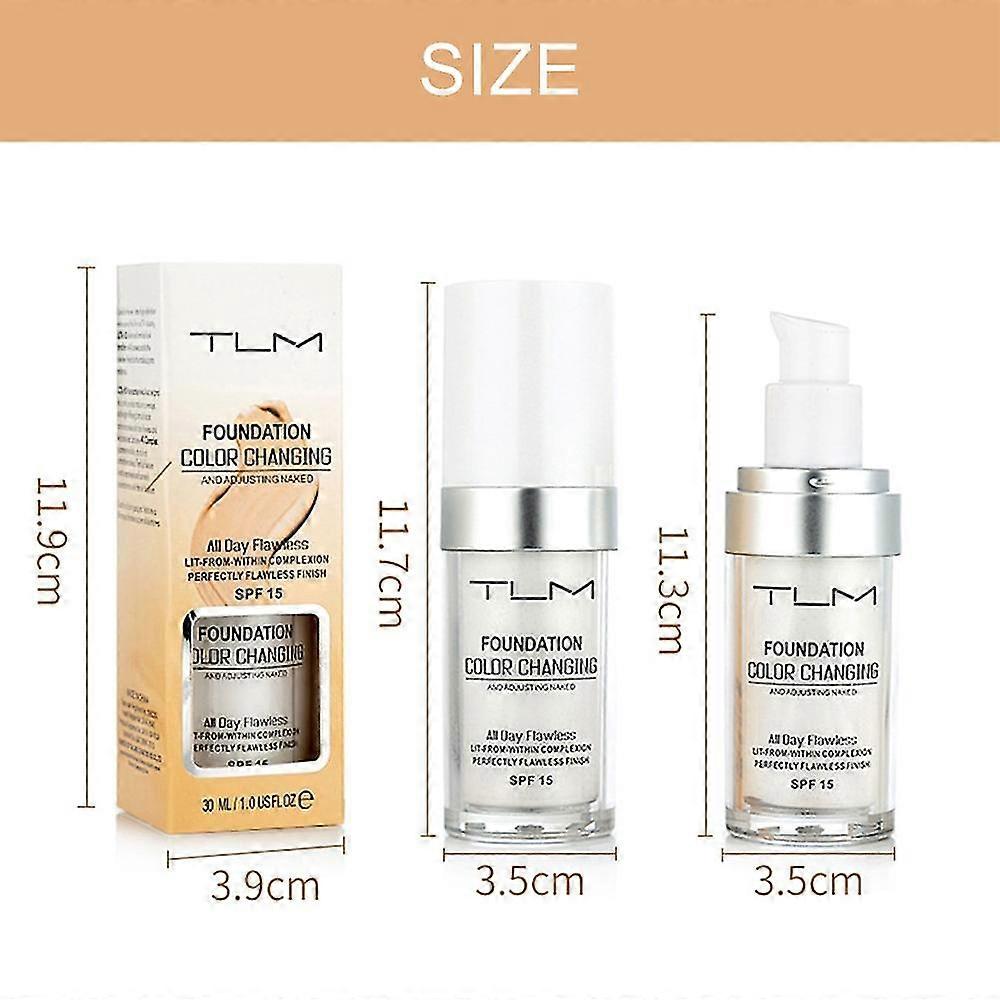 Tlm 30ml Liquid Foundation Set Face Concealer Cream Base Makeup Full
