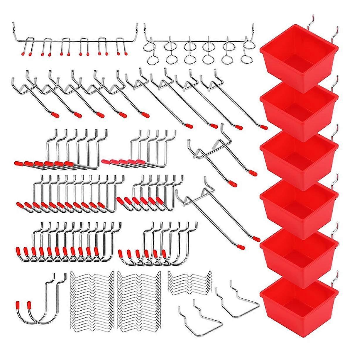 121 Piece Pegboard Hooks Set,Pegboard Accessories with Metal Hooks, Peg Board Organizer Accessories