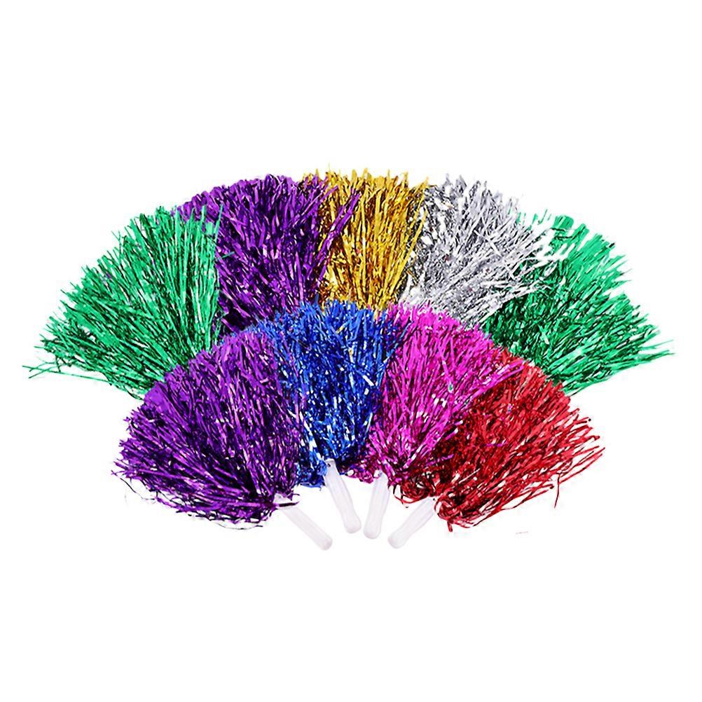 9Pcs Handheld Pompoms Cheering Props Gymnastics Cheer Pompom Props for Sports Events