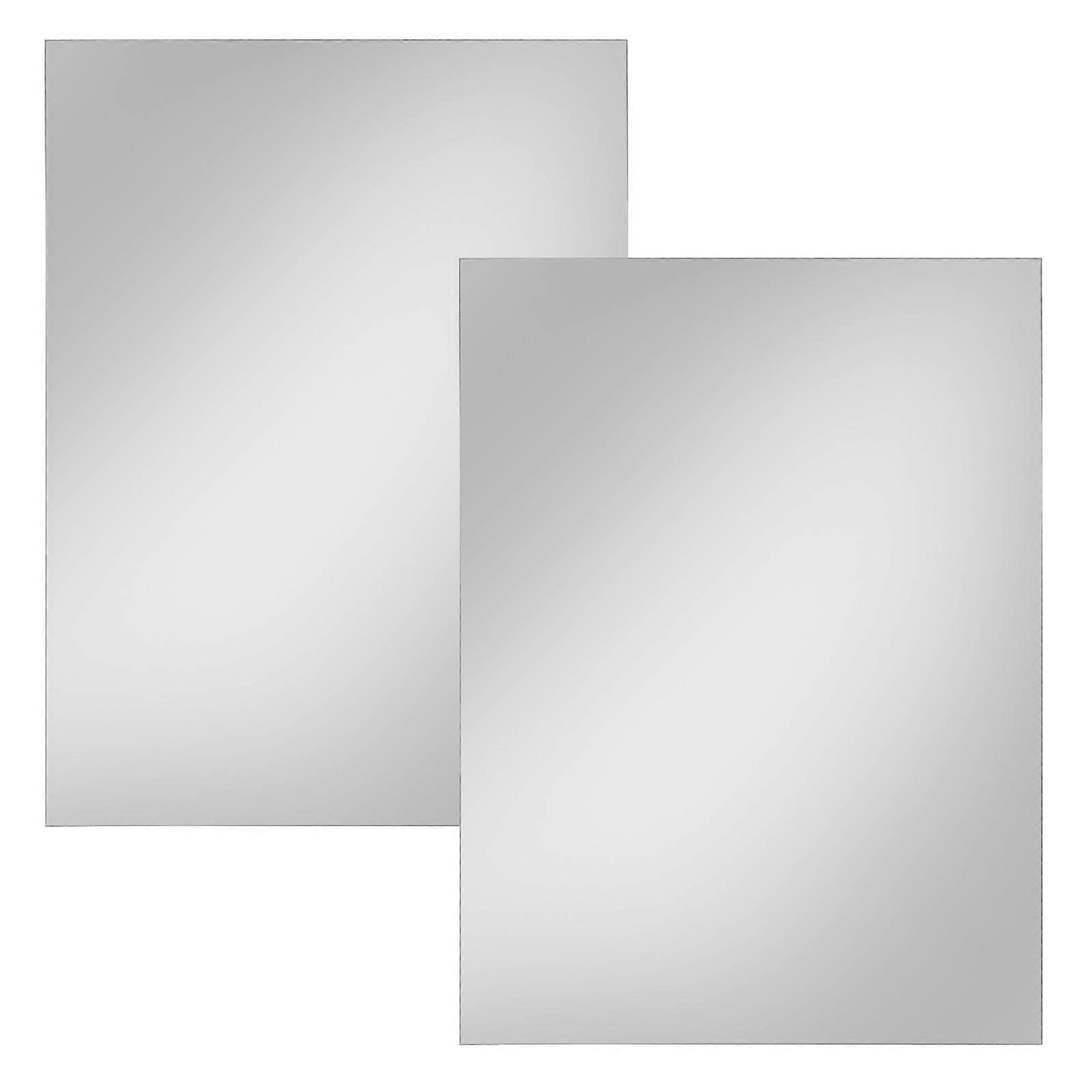 2pcs Wall Mirror Tiles Decor Acrylic Mirrors Decorative Mirror Sheets Adhesive Mirrors