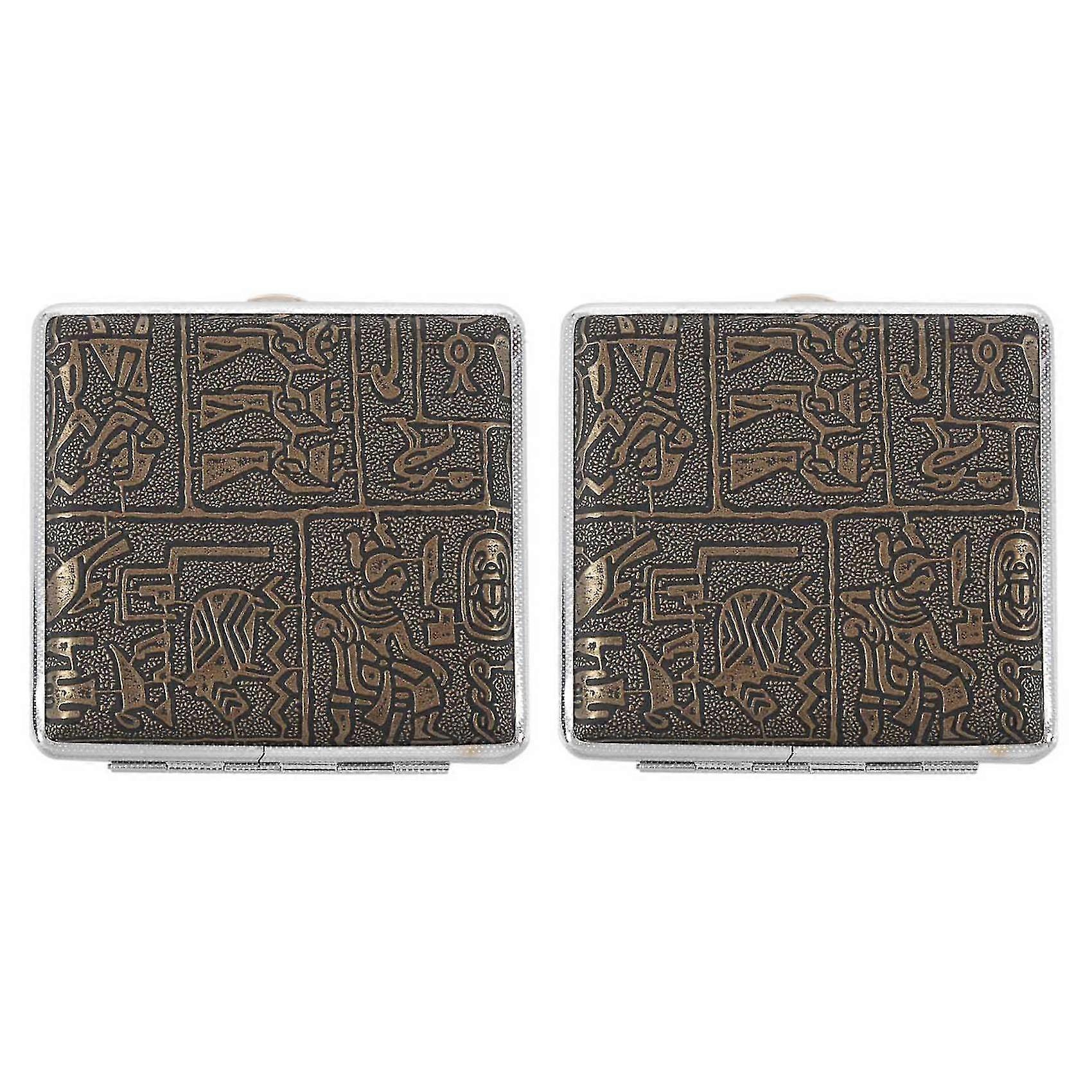2x Egyptian Style Ultra-thin Cigarette Case