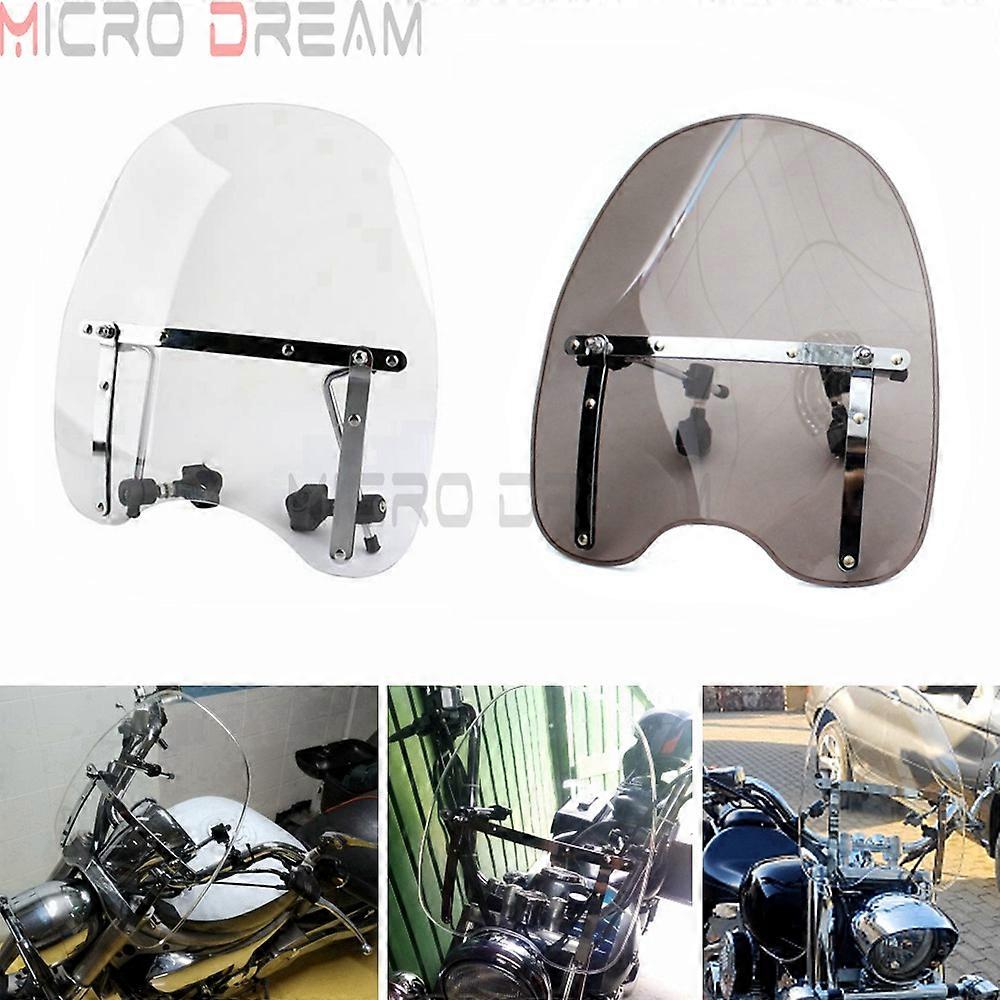 Universal Custom Motorcycle 7/8" 1" Handlebar Deflector Cross Bones 18" Cruisers Windscreen Windshield Screen for Honda Harley
