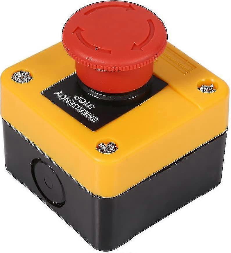 2024 Control Box With Push Button Lock Emergency Stop Red Plastic Stop Sign Mushroom Emergency