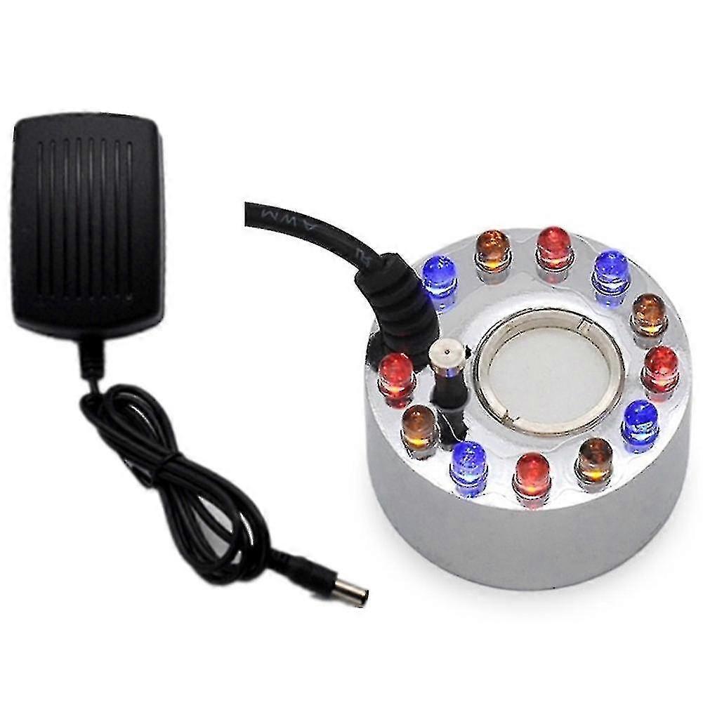Mini Humidifier Mist Maker Fogger Water Fountain Pond Atomizer Fog Maker With 12 Lights Landscape D