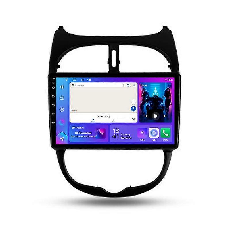 For Peugeot 206 1998 - 2012 Car Multimedia Radio Android Navigation Video Player Stereo