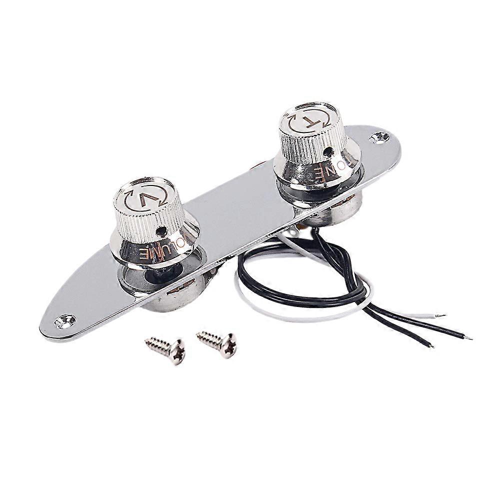 Chrome kontrolplade til ægte 51 P basguitar