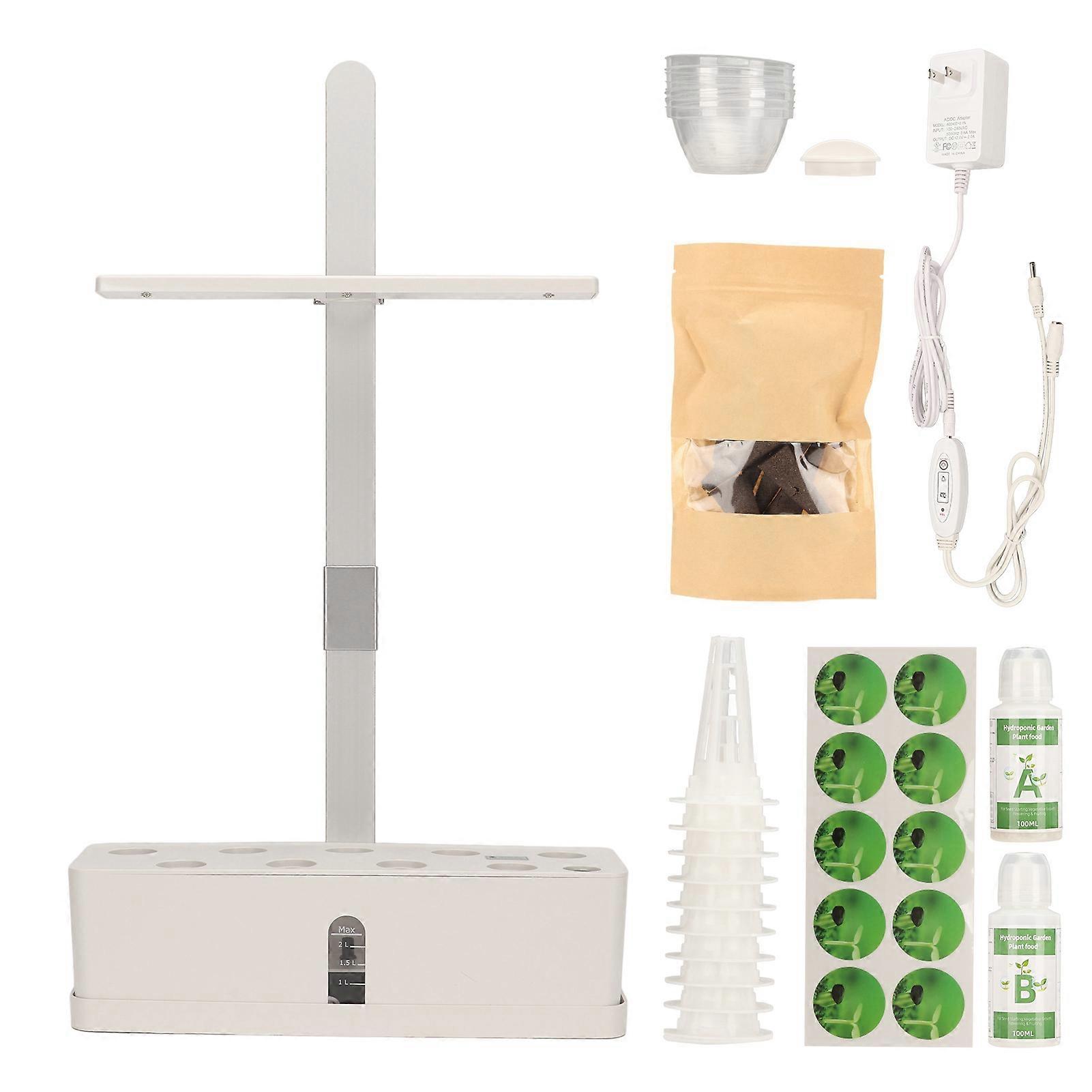 Hydroponics Growing System 2.5L Water Cycle Faster Growth Dimmable Light Indoor Herb Garden for Household 100240V US Plug 100240V