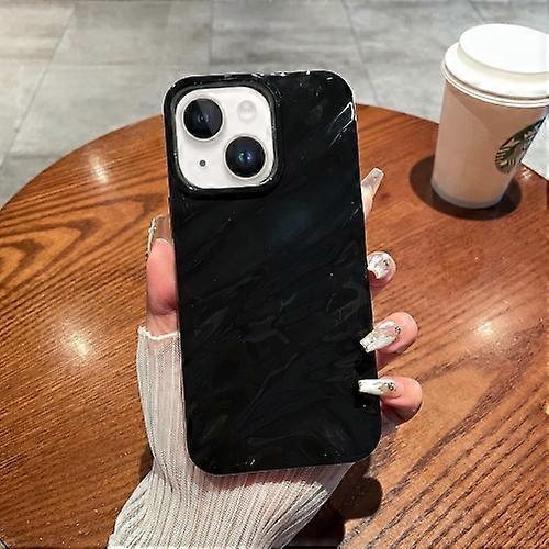 For iPhone 15 Solid Color Wave Texture TPU Phone Case
