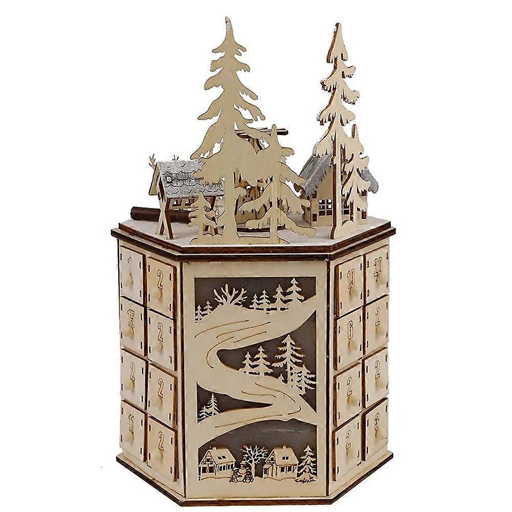 Soundable Calendar Box on Christmas Multifunctional Rotable Calendar Case for Children