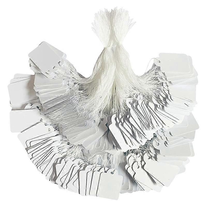 1000Pc Price Tags with String Attached White Marking Tag Small Paper Price Labels Clothing for Pric