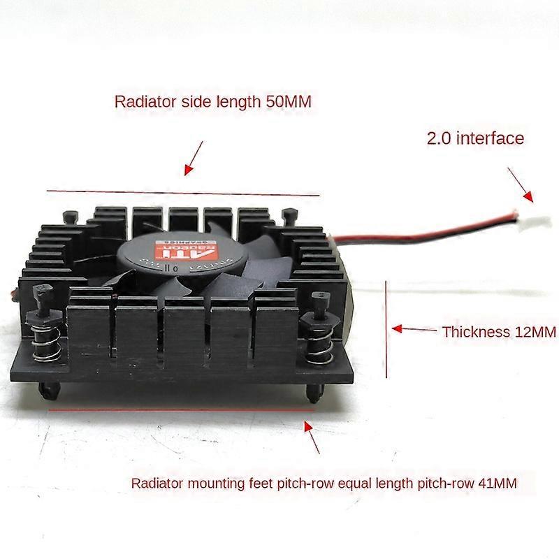50*50 * מעבד לוח אם תעשייתי 12 מ"מ Northbridge Heatsink 4010 סוגר כרטיס גרפי מאוורר מרחק 2.6CM