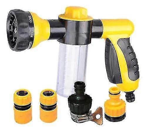 Lobojack Foam Sprayer Gun, Pressure Nozzle For Car Wash, Watering Plants, Pet Shower, Outdoor Fun - 8 Watering Patterns And Soap Dispenser