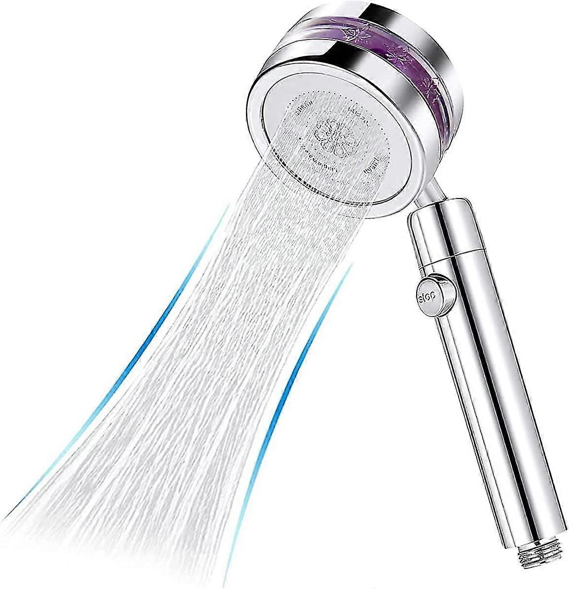 Shower Head, Acsergery 2 Modes 360rotating Power Propeller Driven Handheld Shower Head Gift