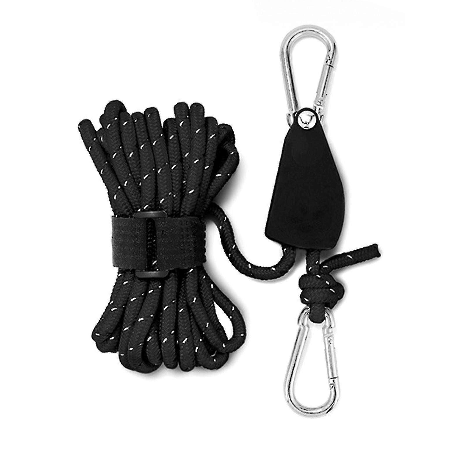 Portable Adjustable Fix Camping Rope Reflective Camping Pulleys Adjuster