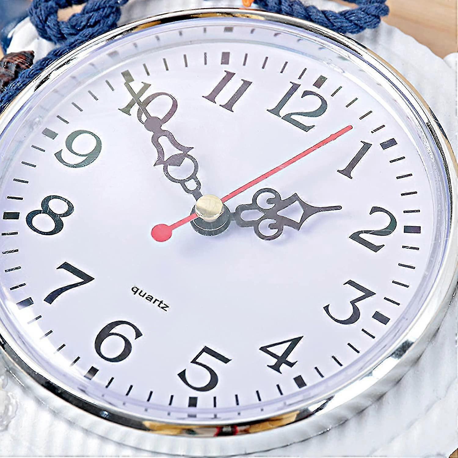 PRETYZOOM Wanduhr Aus Holz – Segelboot Design, Nautisch, Ca. 30x22 Cm, Batterielos, Mediterraner Stil
