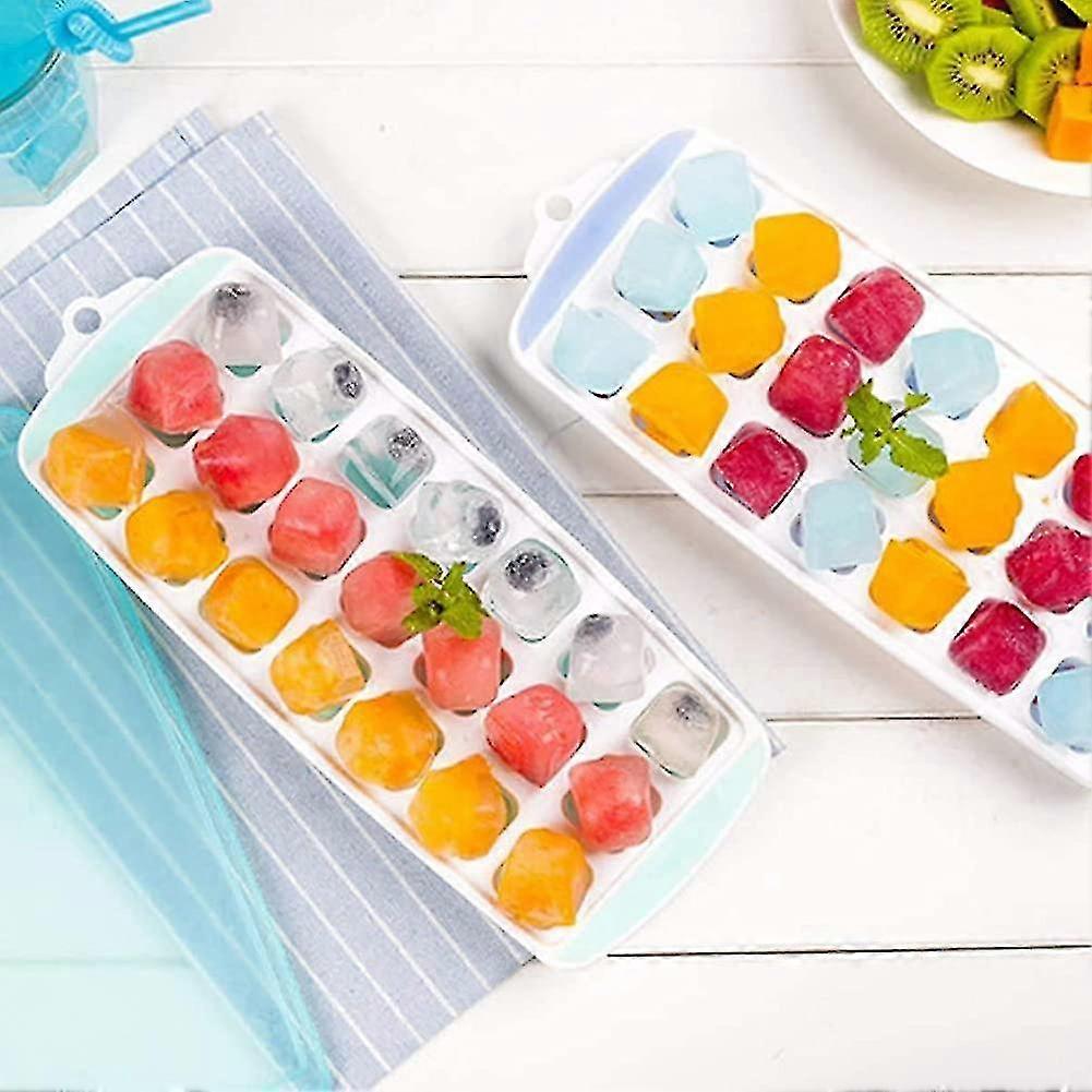 Ice Cube Tray With Lid For 3, 21-compartment Ice Cube Tray - Easy Release