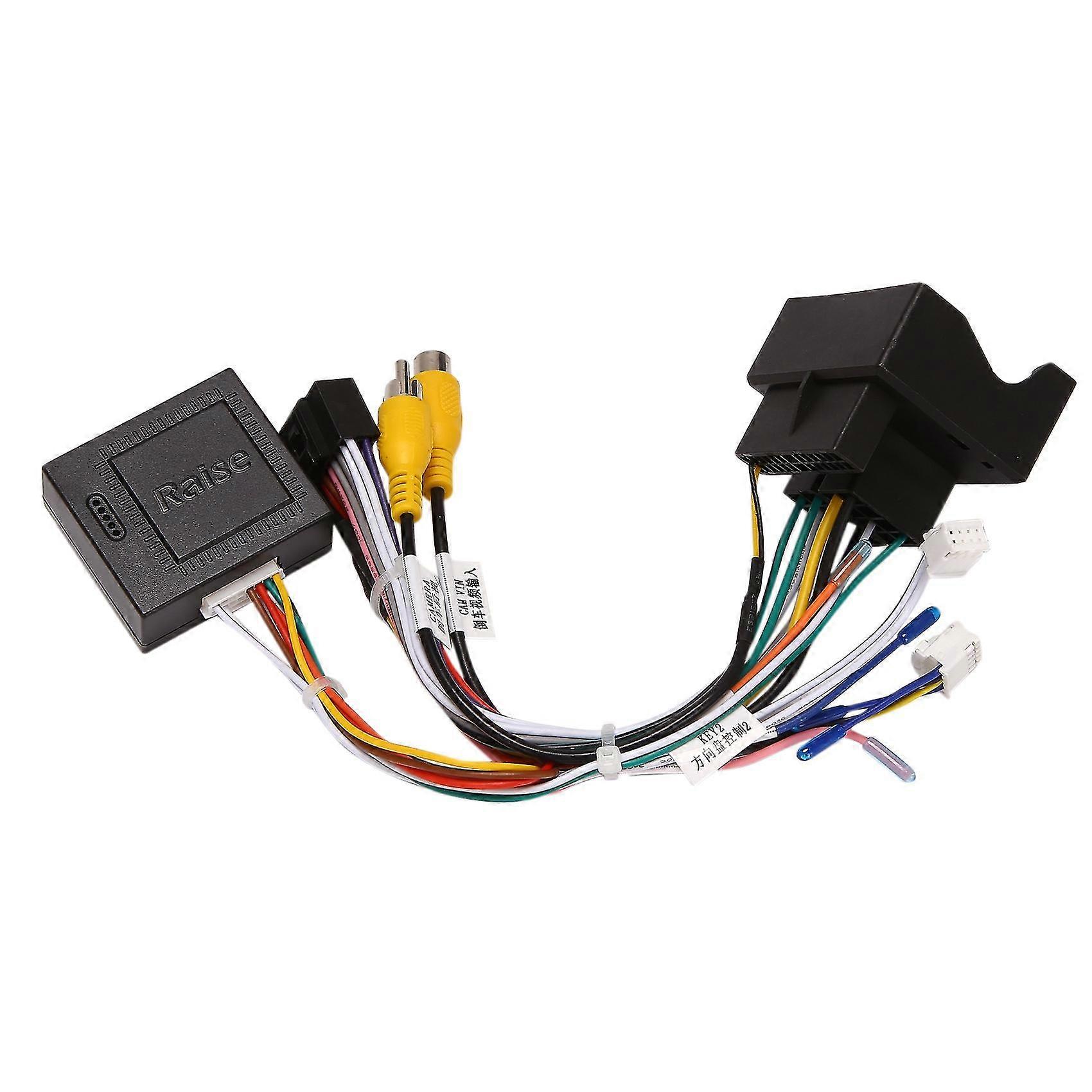 Adattatore per cablaggio di alimentazione Android a 16 pin per autoradio audio + scatola Canbus per 3008/2008 / C4 / c3 XR / c5 / ds6