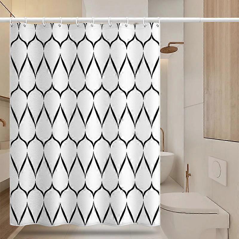 1pc Polyester Fabric Modern Shower Curtain