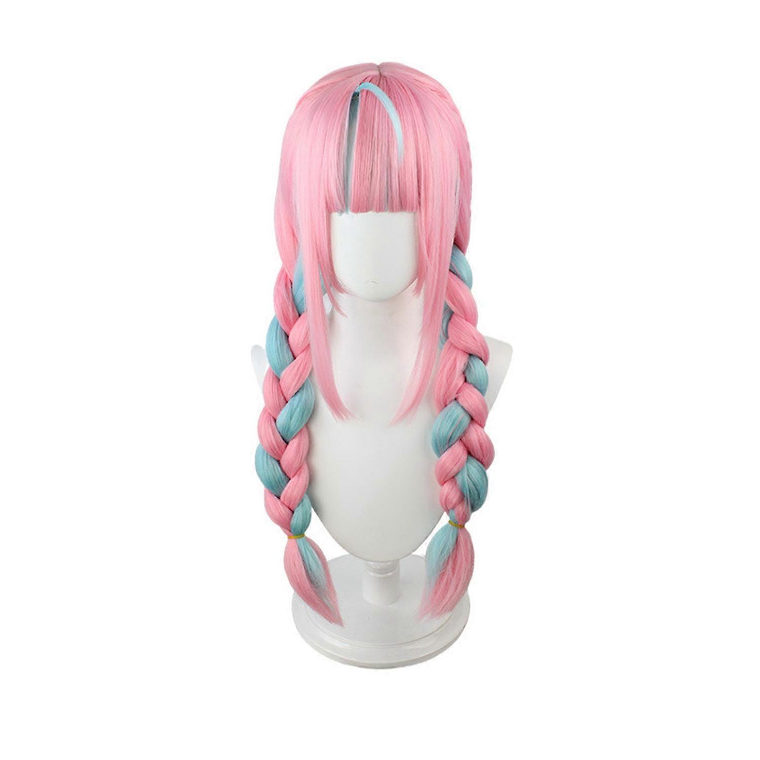 Pink braided wig