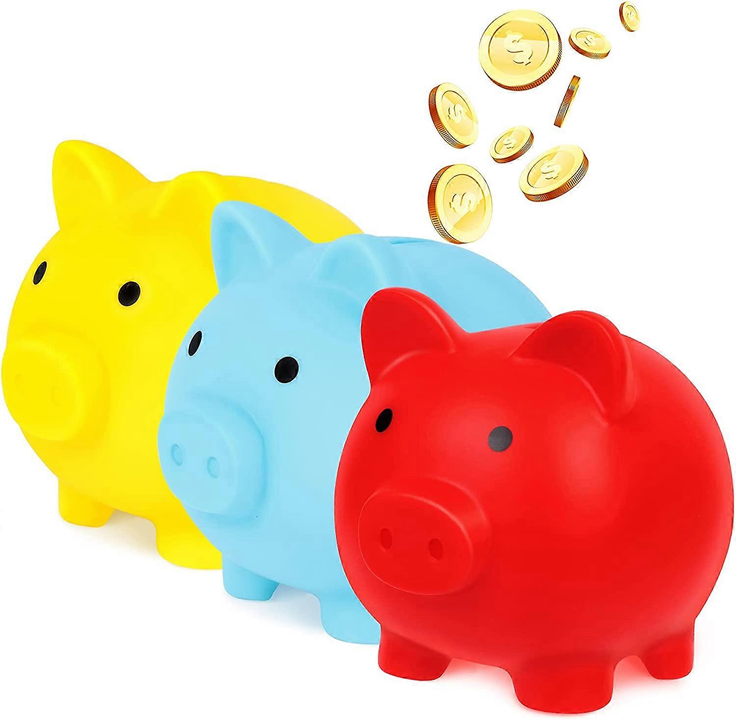 3 Pcs χαριτωμένο piggy τράπεζα πλαστικό χοίρο χρήματα τράπεζα ενήλικες Piggy τράπεζα χοίρων νόμισμα τράπεζα πλαστικό