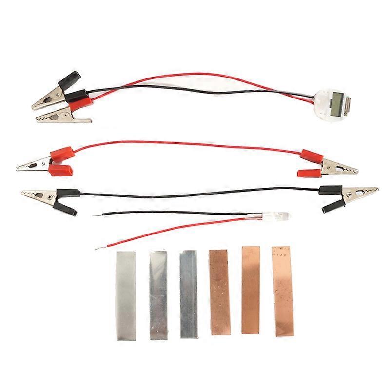 DIY Potato Fruit Power Battery Bio Energy Light Diode Clock Kit Experiment Toy KAESI