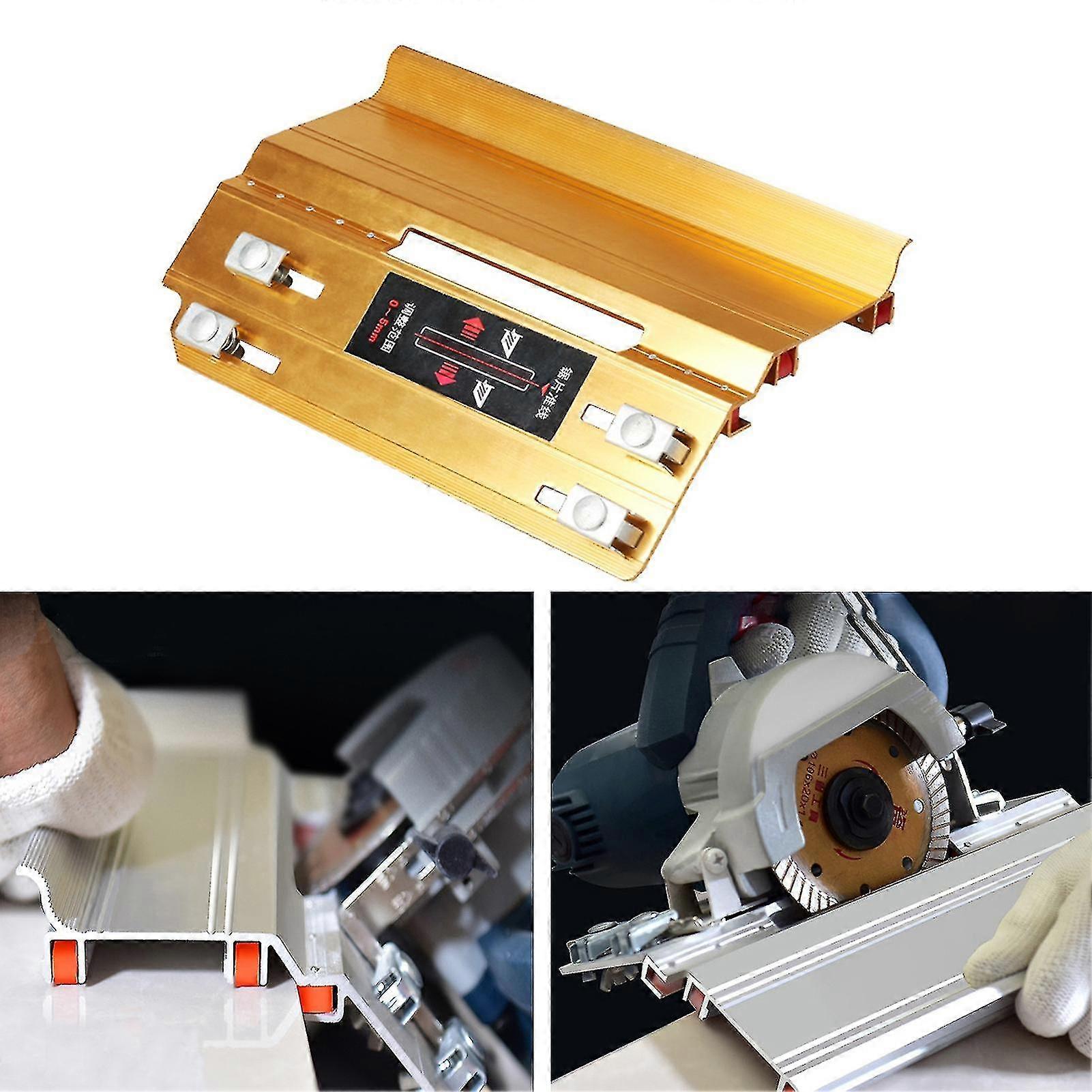 Tile Chamfer Guide Wheels Smooth Movement Golden Color 45 Degree Angle Cutting Helper Tool For Cutting Machine